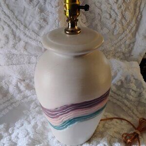 Vintage Southwestern Pastel 80's Lamp